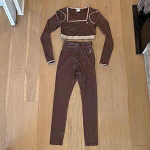 Gymshark Chocolate Brown Activewear Set